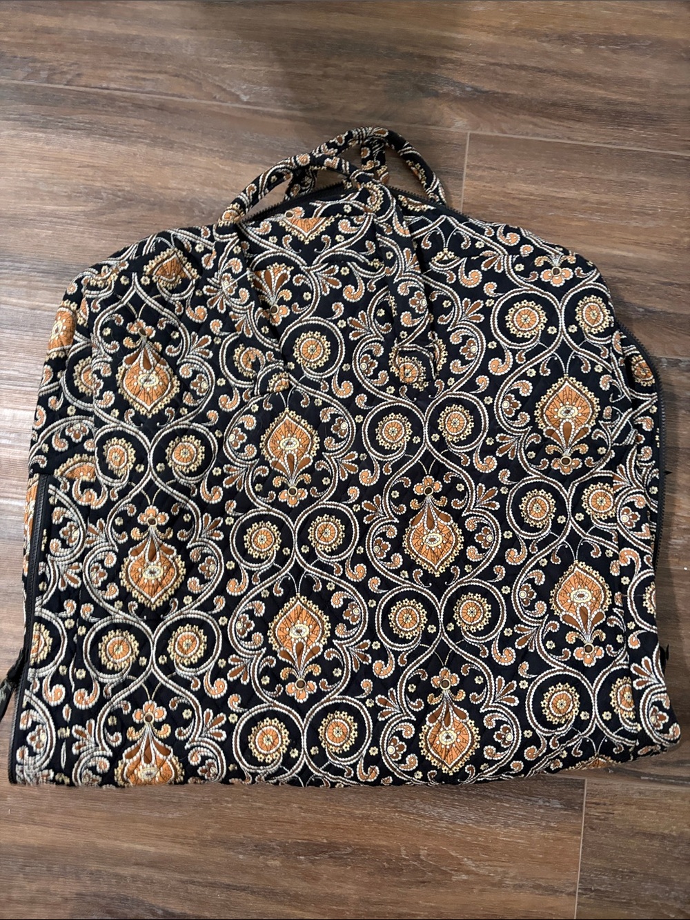 Vera Bradley Patterned Garment Bag in Black and Tan - Picture 2 of 6